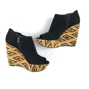BCBGeneration Penelope Tribal Leopard Suede Wedges